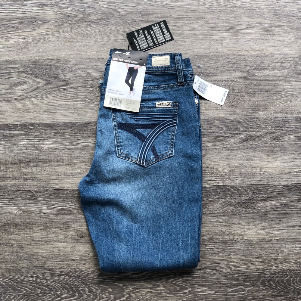 NWT Seven7 High Rise Ankle Skinny Sz 4